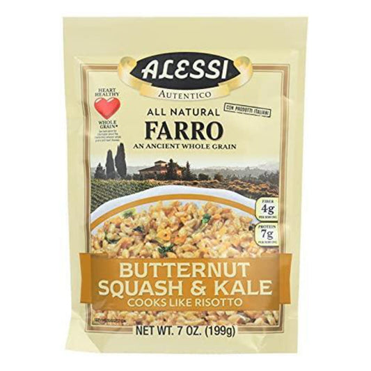 Alessi - Farro with Butternut Squash & Kale, 7 Oz  Pack of 6