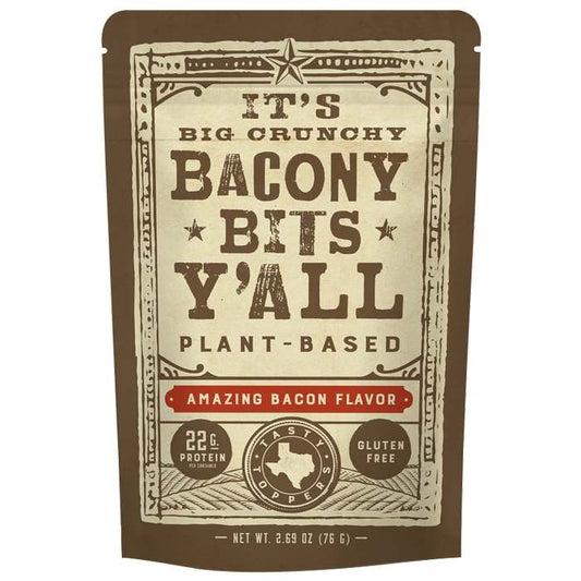 All Y'alls Foods - It's Big Crunchy Bacony Bits Y'all Vegan Bacon, 2.69oz