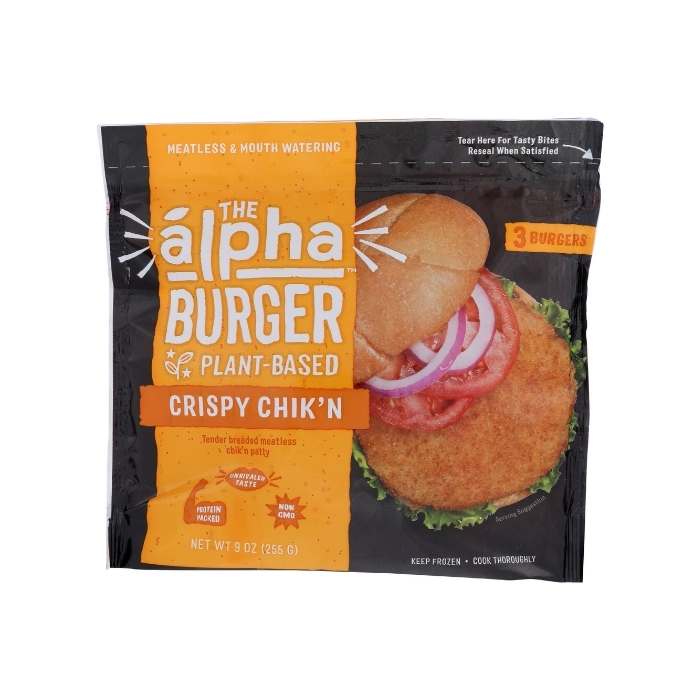 Alpha Foods - Plant-Based Crispy Chik'n Patties, 9oz - front