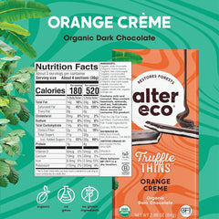 Alter Eco - Orange Creme Dark Chocolate Truffle Bar, 2.96 OZ - (Pack of 12)