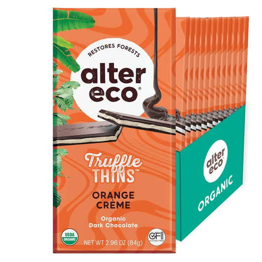 Alter Eco - Orange Creme Dark Chocolate Truffle Bar, 2.96 OZ - (Pack of 12)