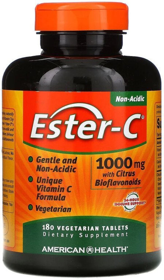 American Health - Ester-C with Citrus Bioflavonoids 1000 Mg, 180 Vegetarian Tablets