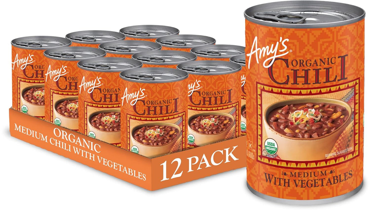 Amy's - Amy's Organic Chili Medium, 14.70 oz  Pack of 12