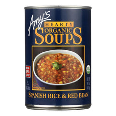 Amy's - Hearty Organic Soups Spanish Rice and Red Bean, 14.7 Fl Oz  Pack of 12