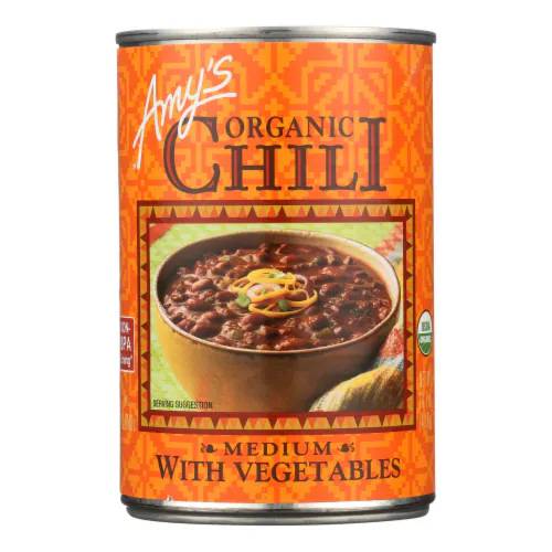 Amy's - Organic Medium Chili With Veggies - 14.7 Oz
 | Pack of 12 - PlantX US