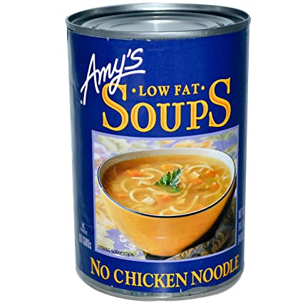 Amy's - Organic Low Fat Soup No Chicken Noodle - 14.1 fl oz | Pack of 12 - PlantX US