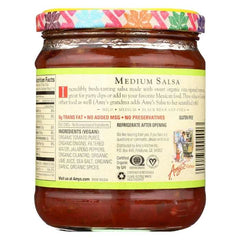 Amy's Salsa Medium Organic back