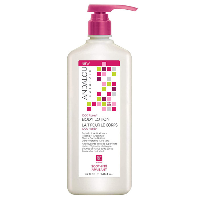 Andalou Naturals - Soothing Body Lotion 1000 Roses, 32 fl oz