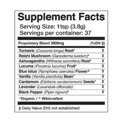Anima Mundi - Golden Moon Milk: Blue Lotus Vanilla, 5oz - back