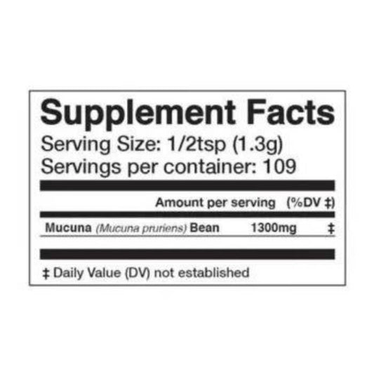 Anima Mundi - Mucuna Powder: Dopamine Bean 15% LevaDopa, 5oz - supplement facts