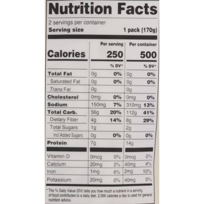 Annie Chun's - Organic Udon Noodles - nutrition facts