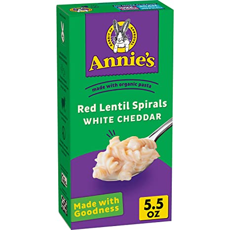 Annies Homegrown Pasta Lentil White Cheddar, 5.5 oz | Pack of 8 - PlantX US