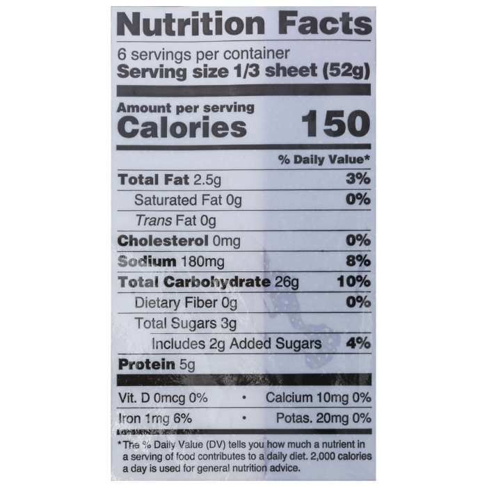 Atoria's Family Bakery - Garlic Naan, 11oz - nutrition facts