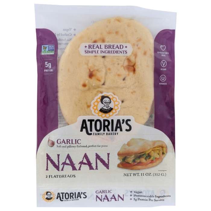 Atoria's Family Bakery - Garlic Naan, 11oz - front