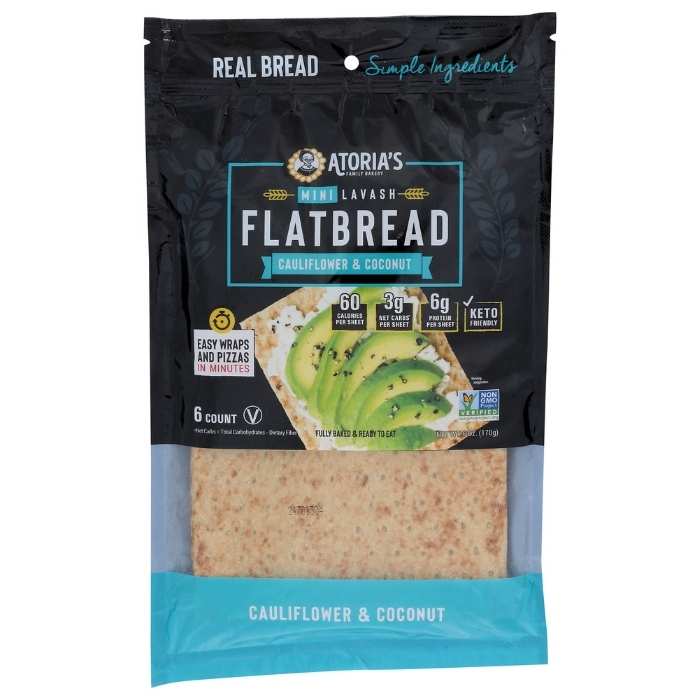 Atoriaâs Family Bakery - Mini Lavash Cauliflower & Coconut Flatbread, 6oz - front