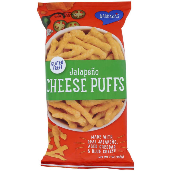 BARBARAS CHEESE PUFF JALPENO 7 OZ