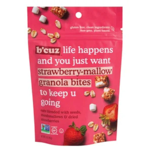 BCUZ SNACKS GRANOLA BITES STRW MALLW 5 OZ