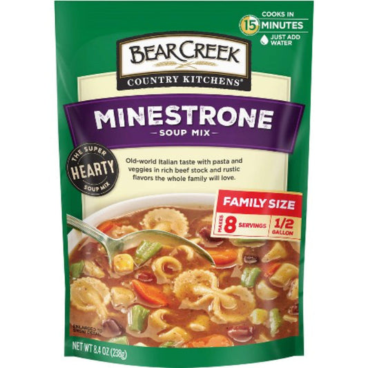 BEAR CREEK SOUP MIX MINESTRONE 8.4 OZ