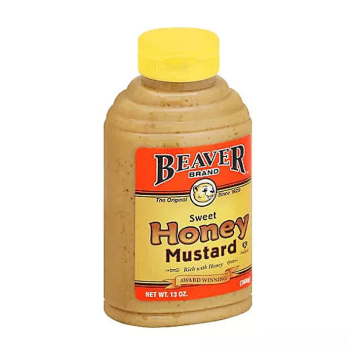 BEAVER MUSTARD SQZ HONEY 13 OZ