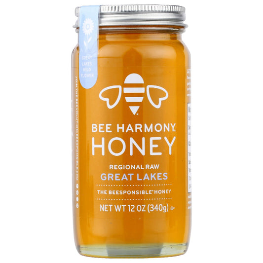 BEE HARMONY HONEY REGIONAL GRT LAKES 12 OZ