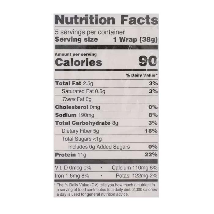 BFree - Gluten-Free High Protein Wraps, 6.7oz - nutrition facts