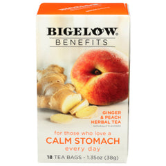 BIGELOW TEA GINGER & PEACH 1.35 OZ - Pack of 6