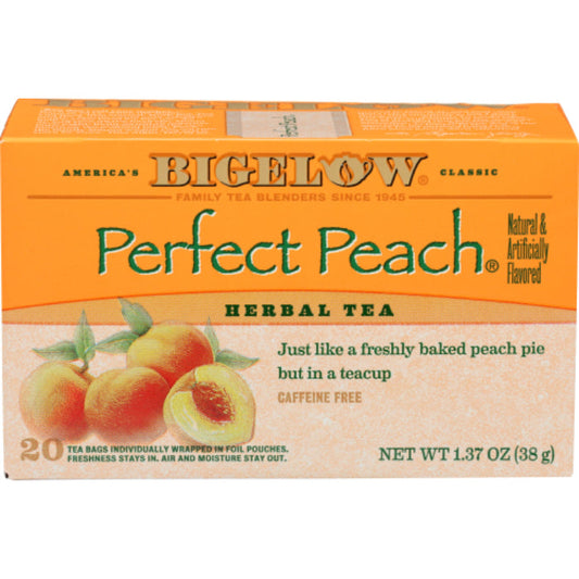 BIGELOW TEA PERFECT PEACH 20BG 1.37 OZ - Pack of 6