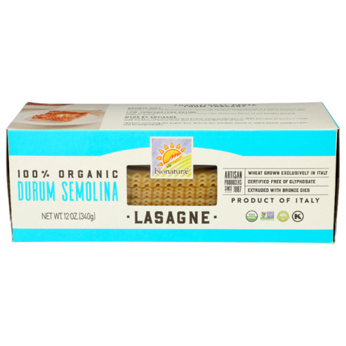 BIONATURAE PASTA LASAGNA ORG 12 OZ - Pack of 12