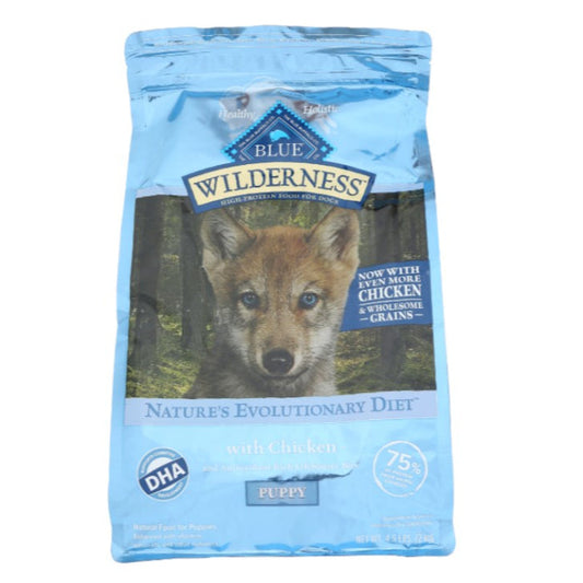 BLUE BUFFALO DOG FOOD PPPY CHC WLDRNS 4.5 LB - Pack of 3