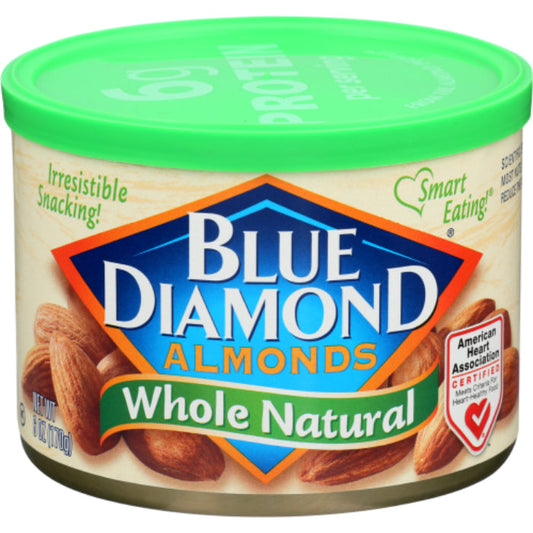 BLUE DIAMOND - Almonds Natural Toasted 6OZ ( Pack of 12)