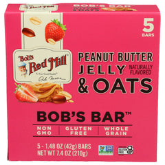 BOBS RED MILL BAR OAT PB JELLY 5PK 7.4 OZ - Pack of 6