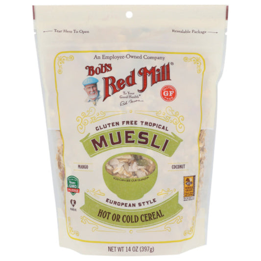 BOBS RED MILL CEREAL MUESLI TROPICAL 14 OZ - Pack of 4