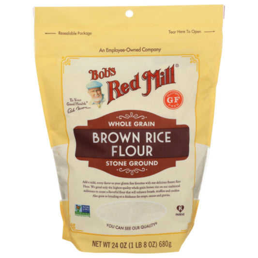 BOBS RED MILL FLOUR BROWN RICE 24 OZ - Pack of 4