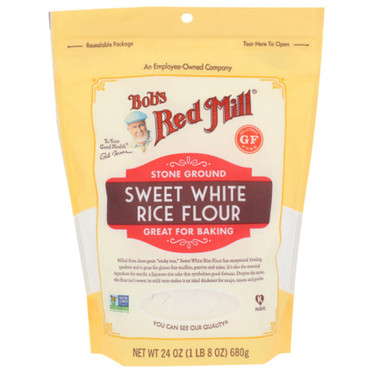 BOBS RED MILL FLOUR RICE SWT WHITE 24 OZ - Pack of 4