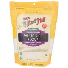 BOBS RED MILL FLOUR RICE WHITE ORG 24 OZ - Pack of 4