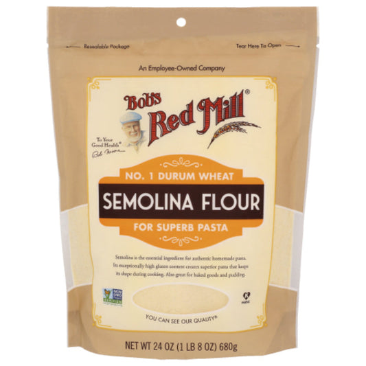 BOBS RED MILL FLOUR SEMOLINA 24 OZ - Pack of 4