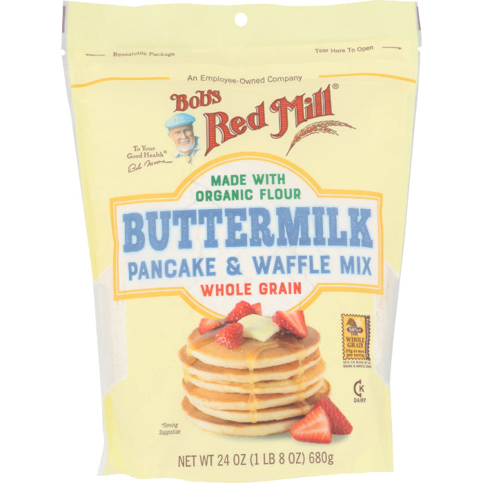 BOBS RED MILL MIX PANCAKE WAFFLE BTRMLK 24 OZ - Pack of 4