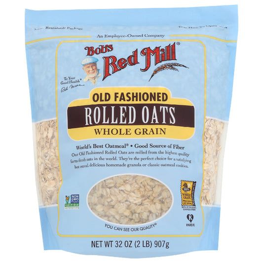 BOBS RED MILL - Rolled Oats, Regular OldFashioned 32OZ ( Pack of 4)