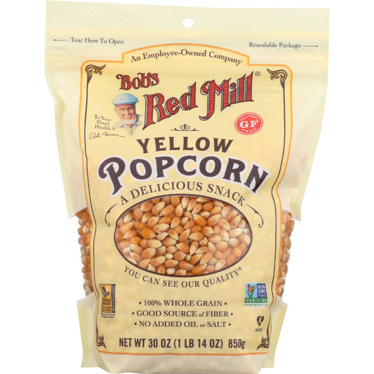 BOBS RED MILL POPCORN YELLOW WHOLE RTE 30.8 OZ - Pack of 4