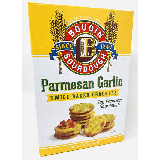 Boudin Sourdough Crackers Parmesan & Garlic, 5oz - Pack of 12