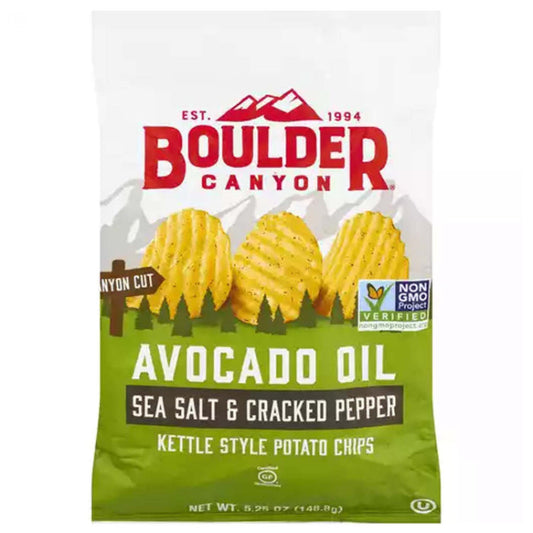 BOULDER CANYON CHIP AVCDO OIL SSALT & PP 5.25 OZ - Pack of 12