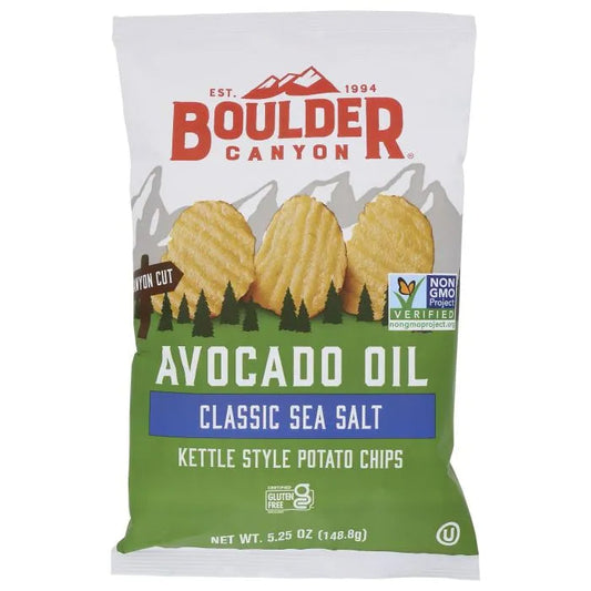 BOULDER CANYON CHIP CUT CNYN AVCDO SEASL 5.25 OZ - Pack of 12