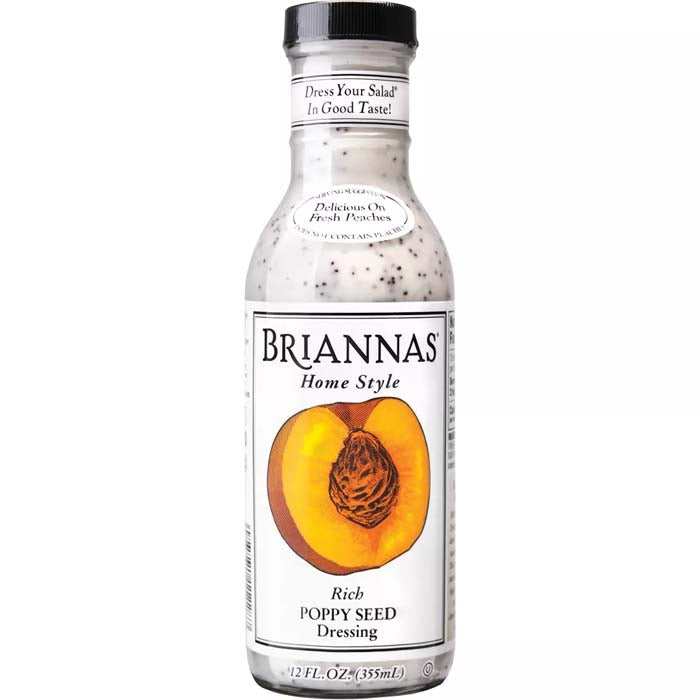 BRIANNAS - Home Style Dressing Rich Poppy Seed, 12  Oz  Pack of 6