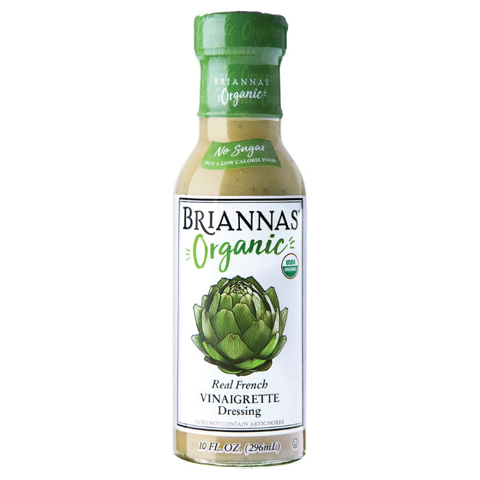 BRIANNAS - Organic Real French Vinaigrette Dressing, 10 Oz  Pack of 6