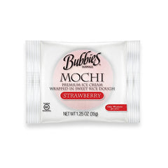 BUBBIES MOCHI ICE CREAM STRAWBERY 1.25 OZ - Pack of 1