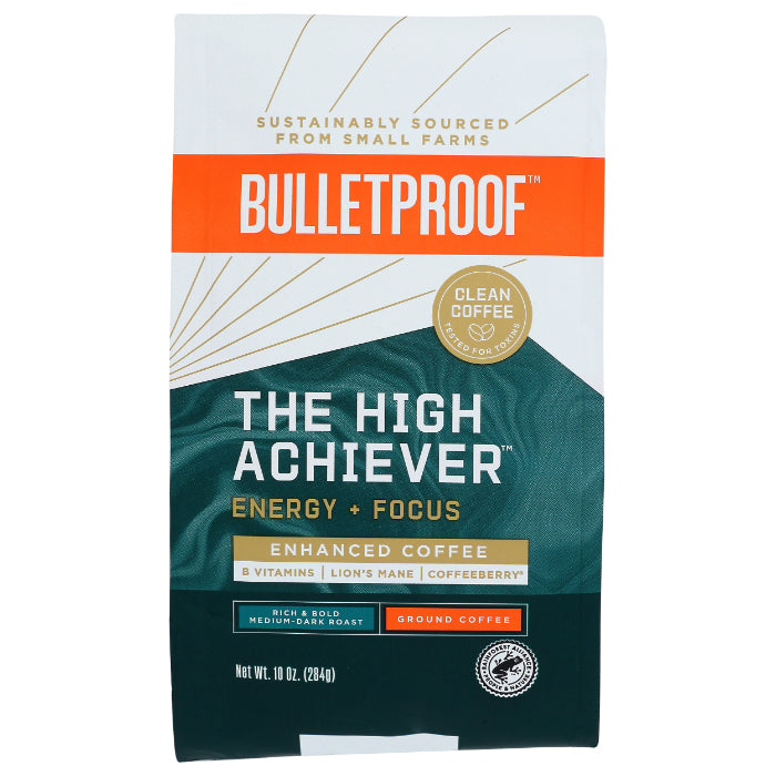 BULLETPROOF COFFEE GROUND HIGH ACHIEVER 10 OZ - Pack of 6