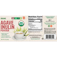 BareOrganics - Agave Inulin Powder, 8oz - back