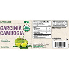 BareOrganics - Garcinia Cambogia Powder, 8oz - back