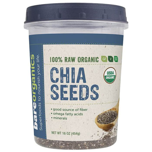 BareOrganics - Raw Chia Seeds, 16oz