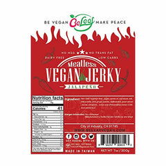 BeLeaf - Meatless Vegan Jerky - Jalapeno, 7oz - back